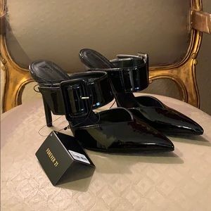 Patent Leather Mule Heels